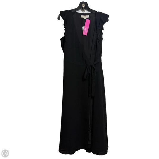 Dress Party Midi By Loft In Black, Size: S