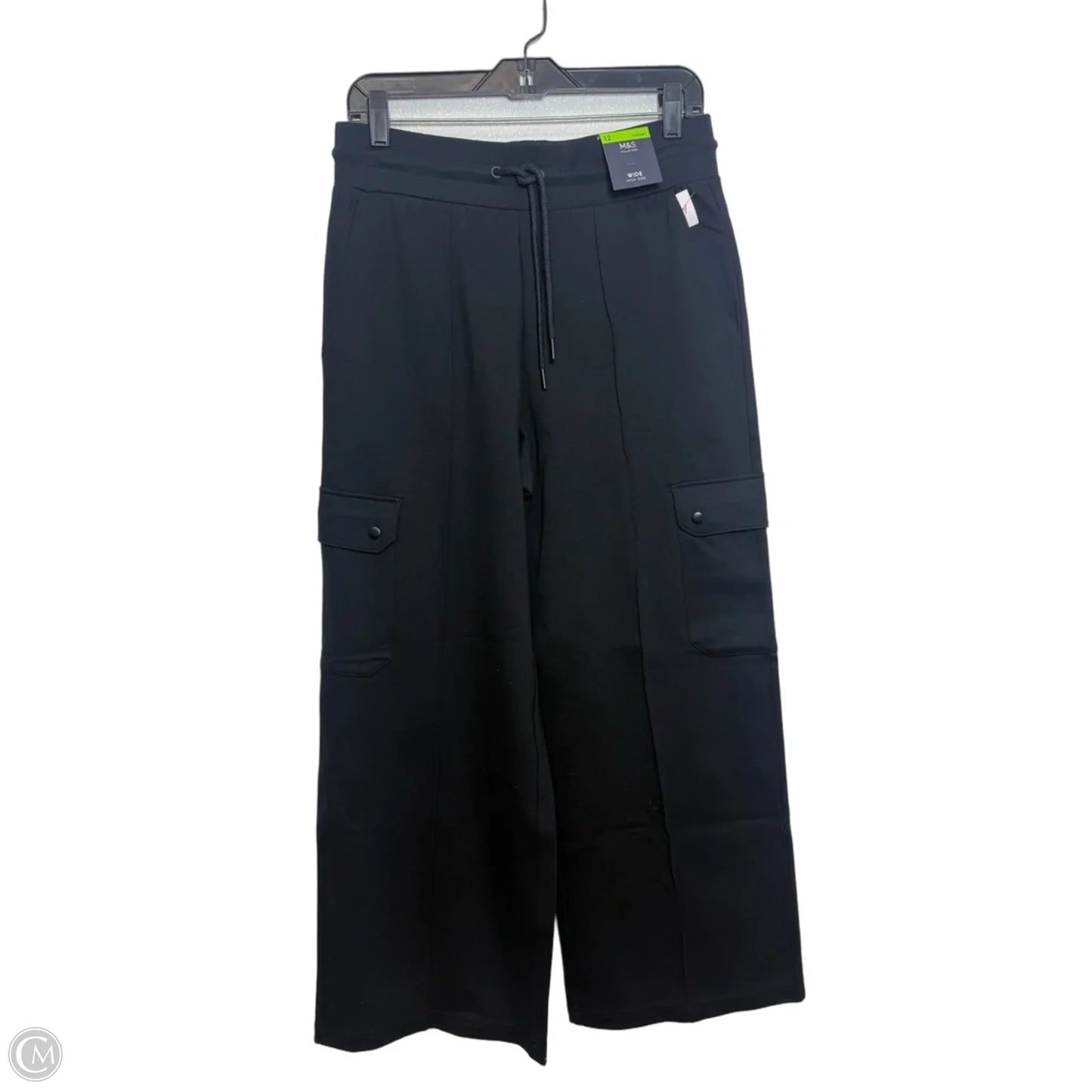 Wide leg Pants Cargo & Utility By Clothes Mentor In Black, Size: 12