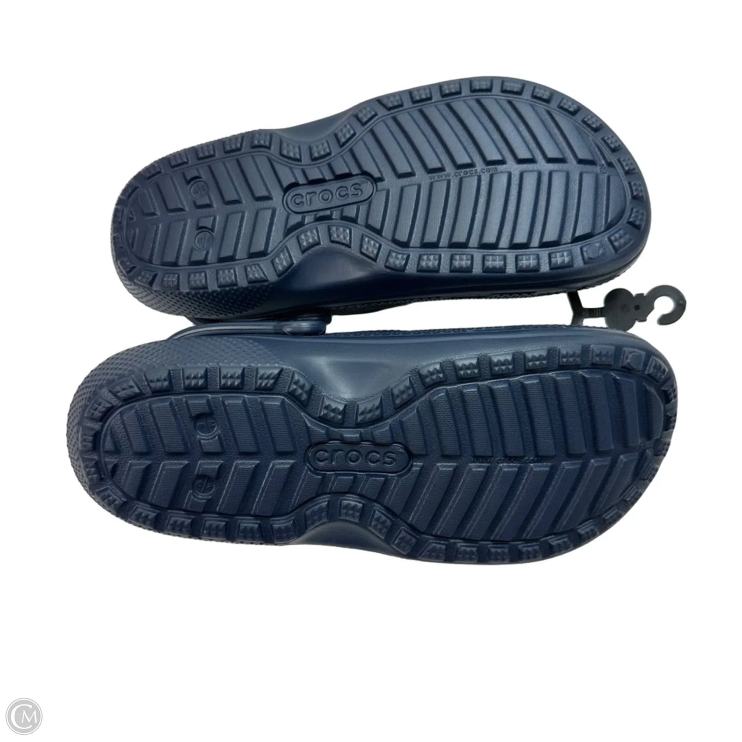 Sandals Flats By Crocs In Navy, Size: 10
