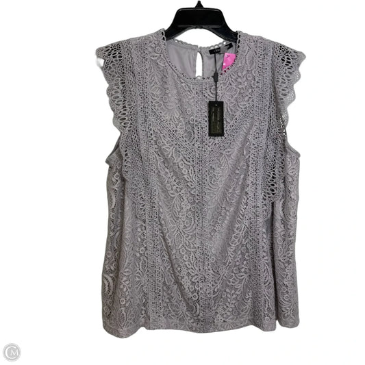 Top Sleeveless By Cable And Gauge In Purple, Size: 2x