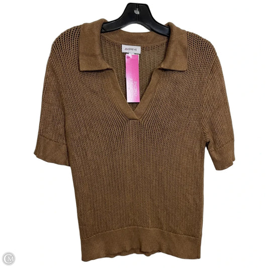Sweater Short Sleeve By Evereve In Brown, Size: S