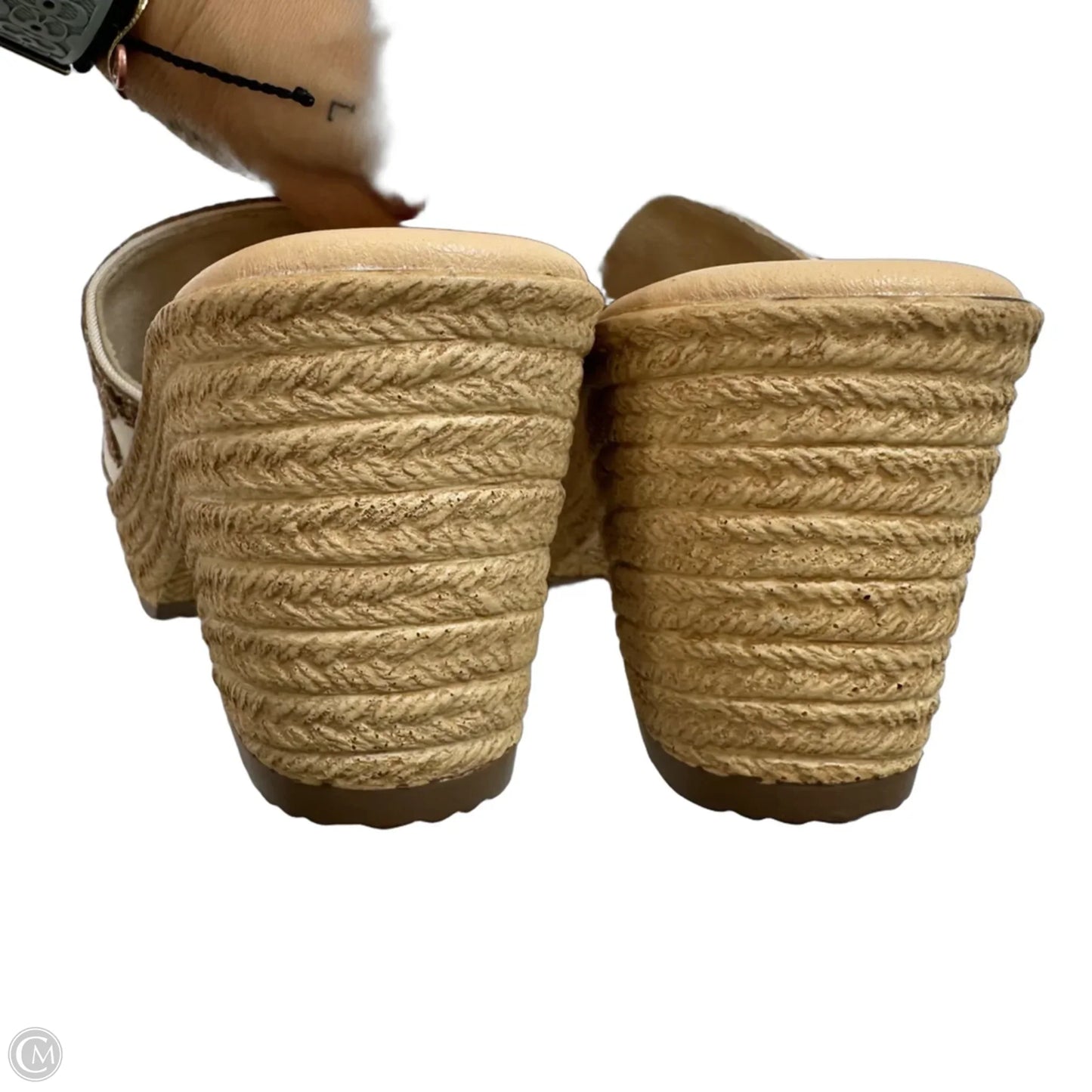 Sandals Heels Block By White Mountain In Brown, Size: 6.5