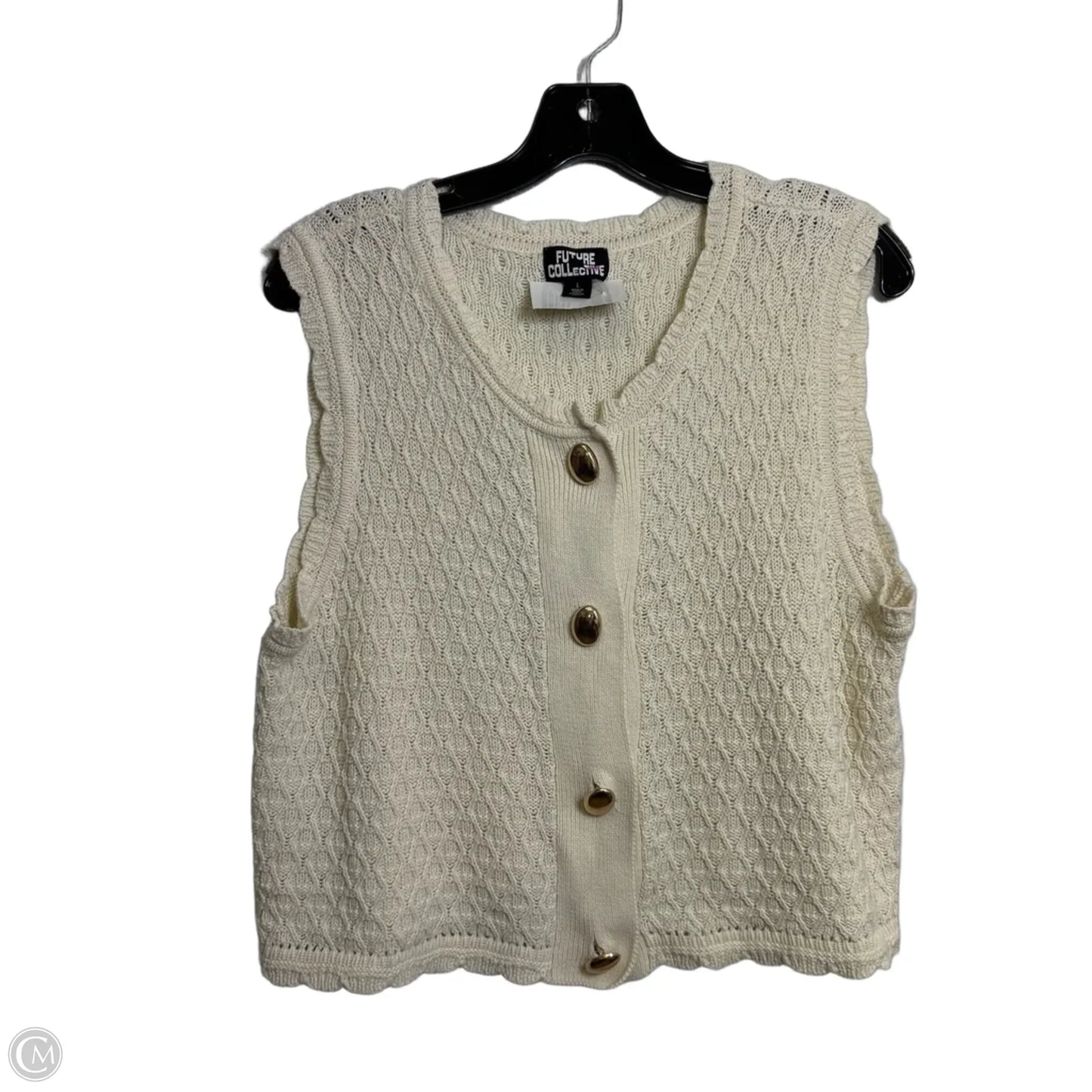 Top Sleeveless By Future Collective In Ivory, Size: L