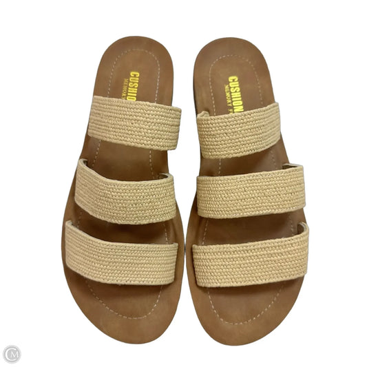 Sandals Flats By Cushionaire In Tan, Size: 7.5