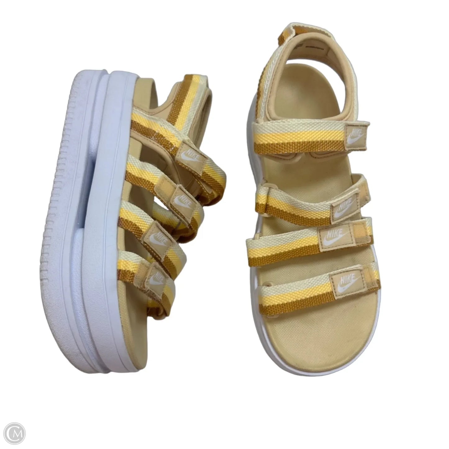 Sandals Heels Platform By Nike In Yellow, Size: 9