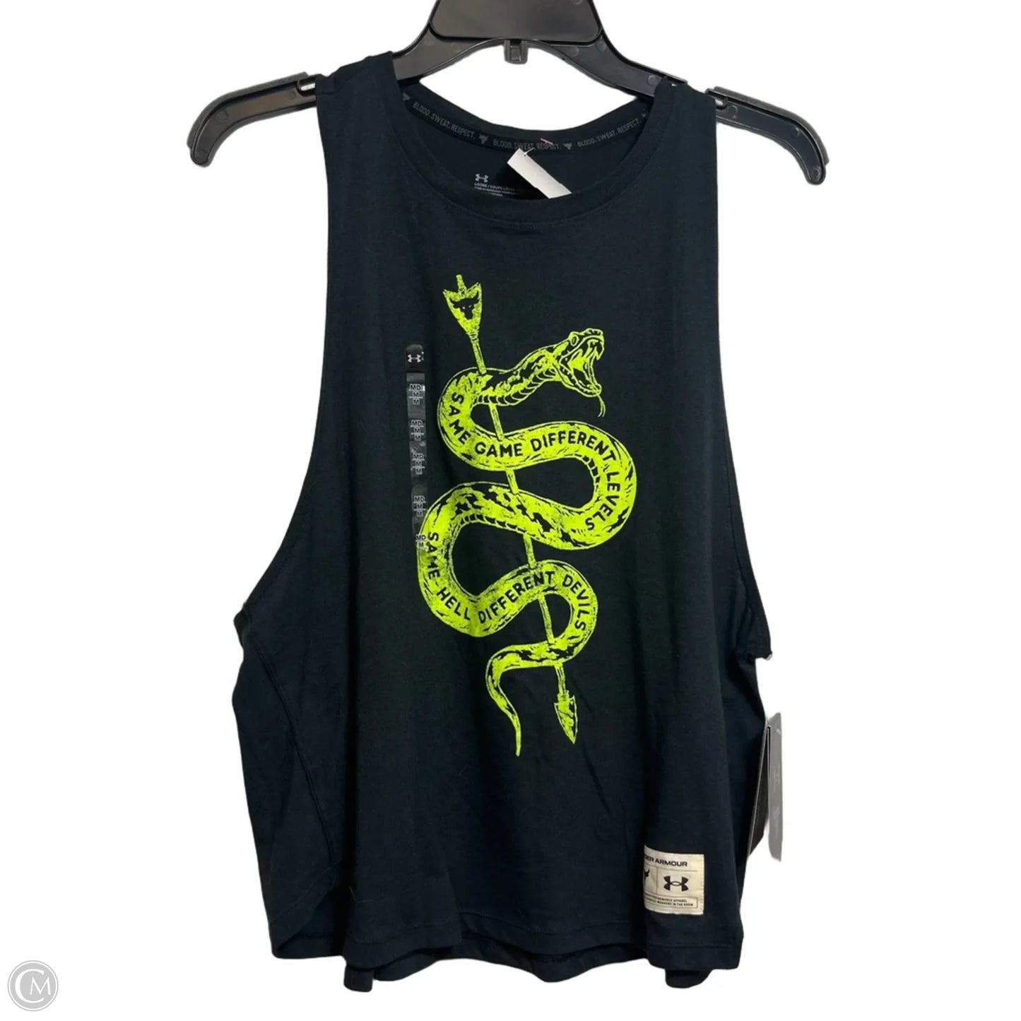 Athletic Tank Top By Under Armour In Black, Size: M