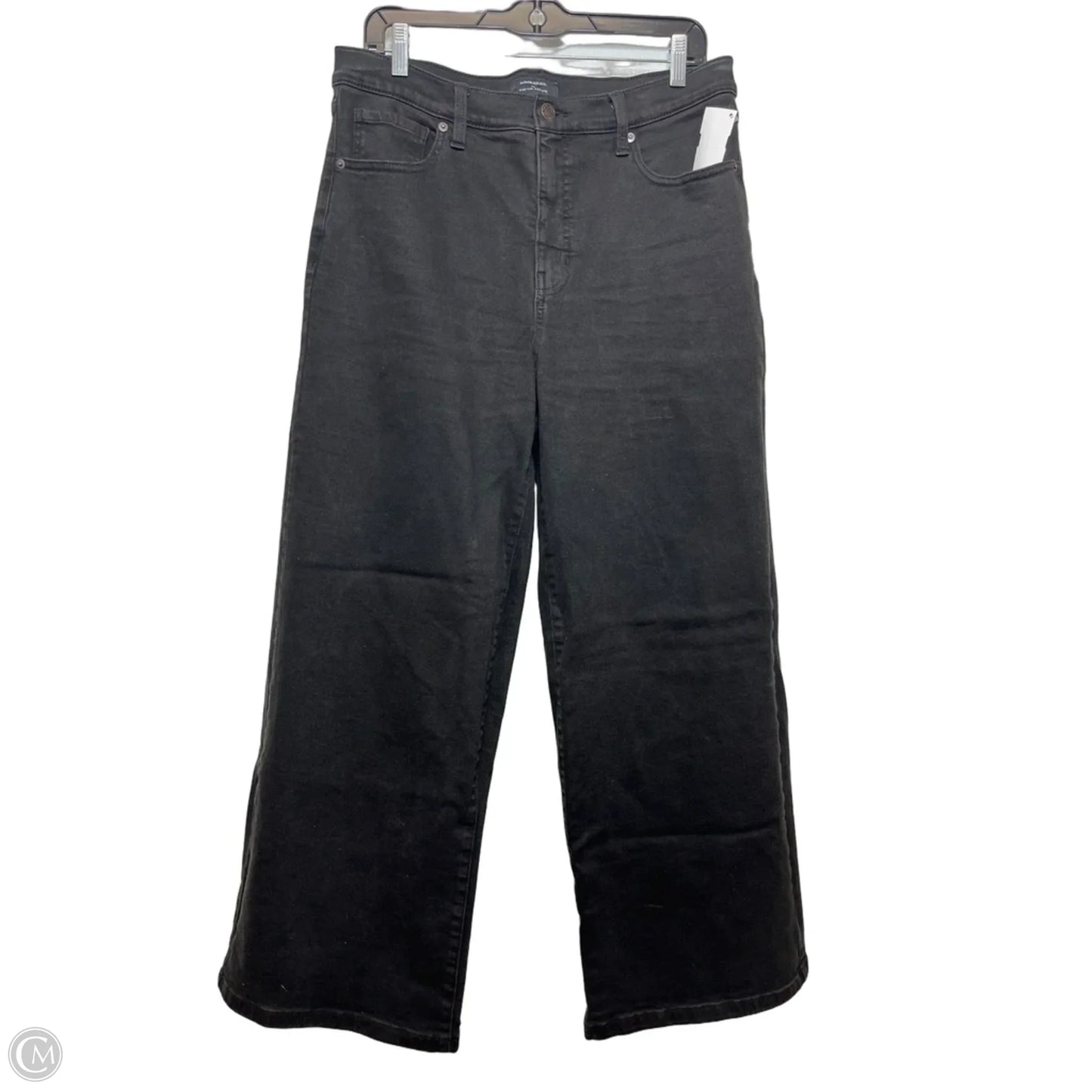 Jeans Wide Leg By Banana Republic In Black Denim, Size: 12
