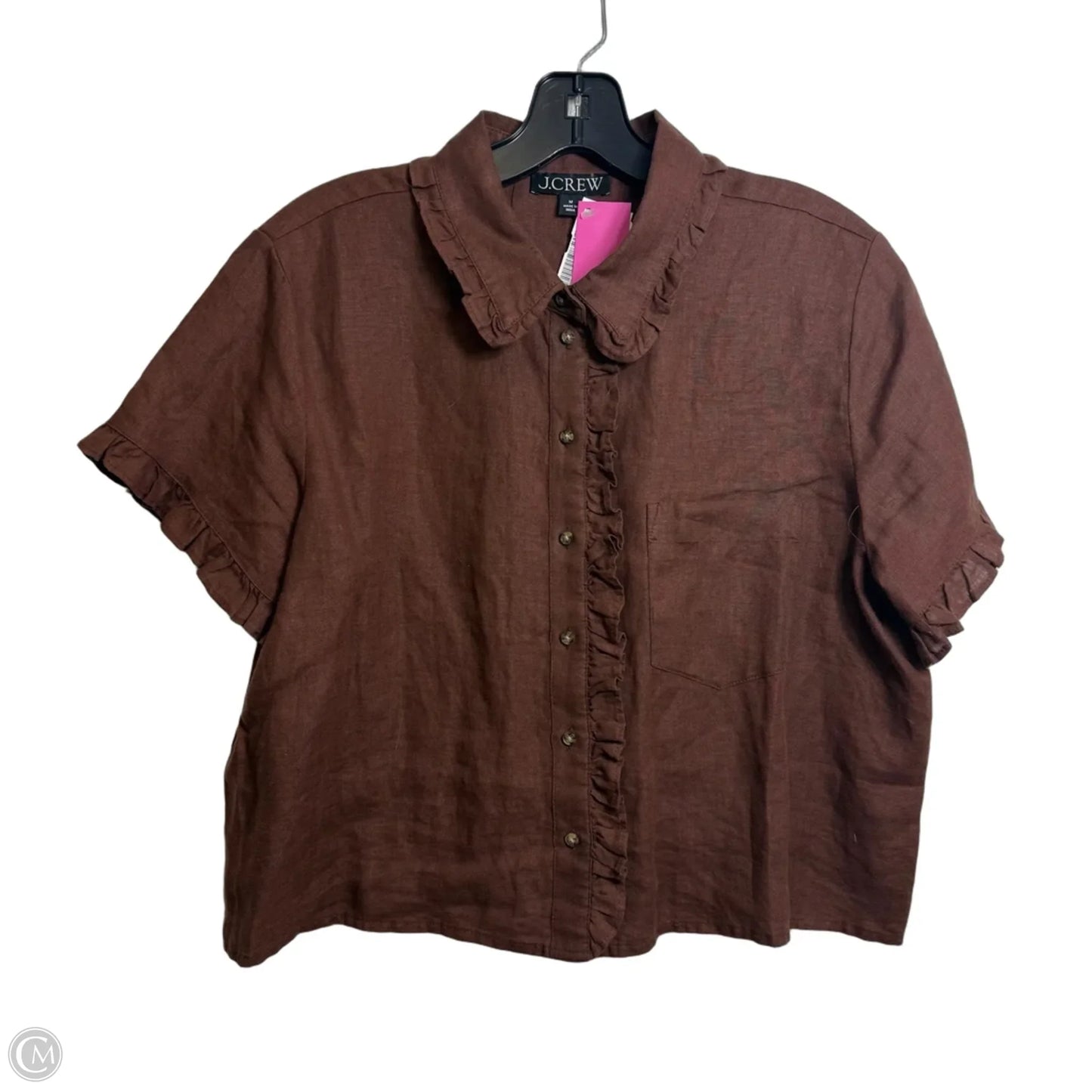 Top Short Sleeve By J. Crew In Brown, Size: M