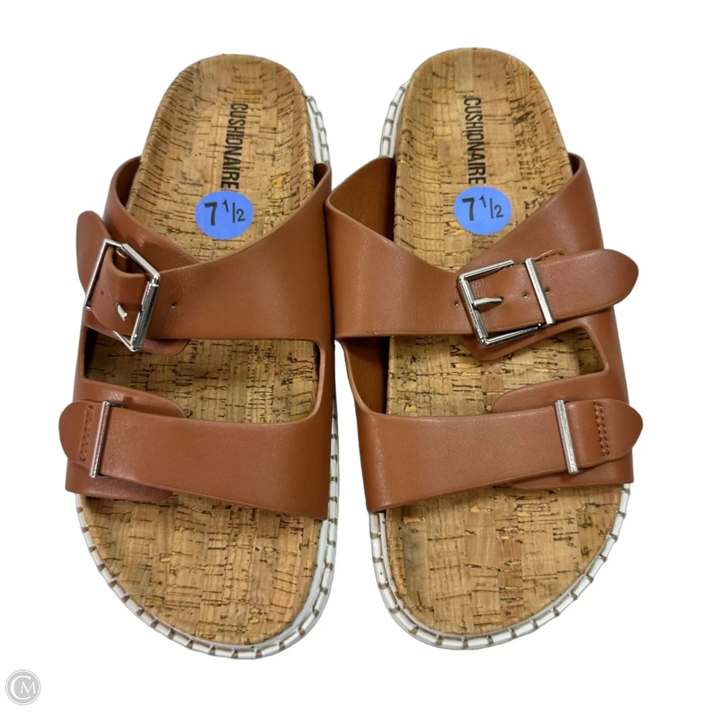 Sandals Flats By Cushionaire In Brown, Size: 7.5