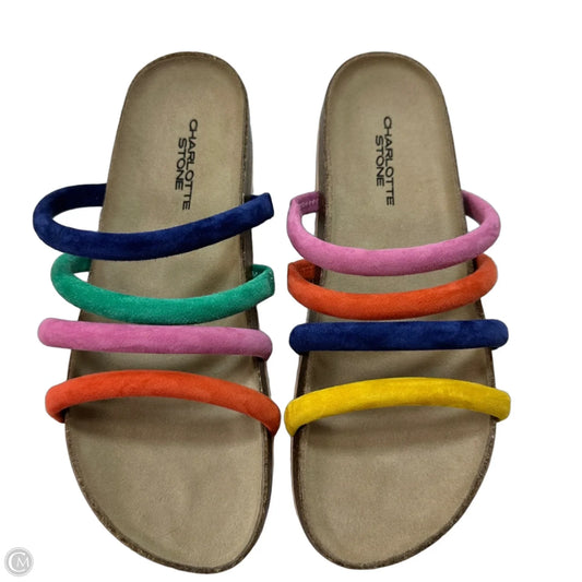 Glora slide sandals Flats By Charlotte Stone In Multi-colored, Size: 9