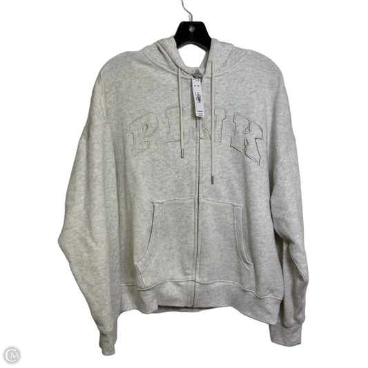 Athletic Jacket By Pink In Grey, Size: M
