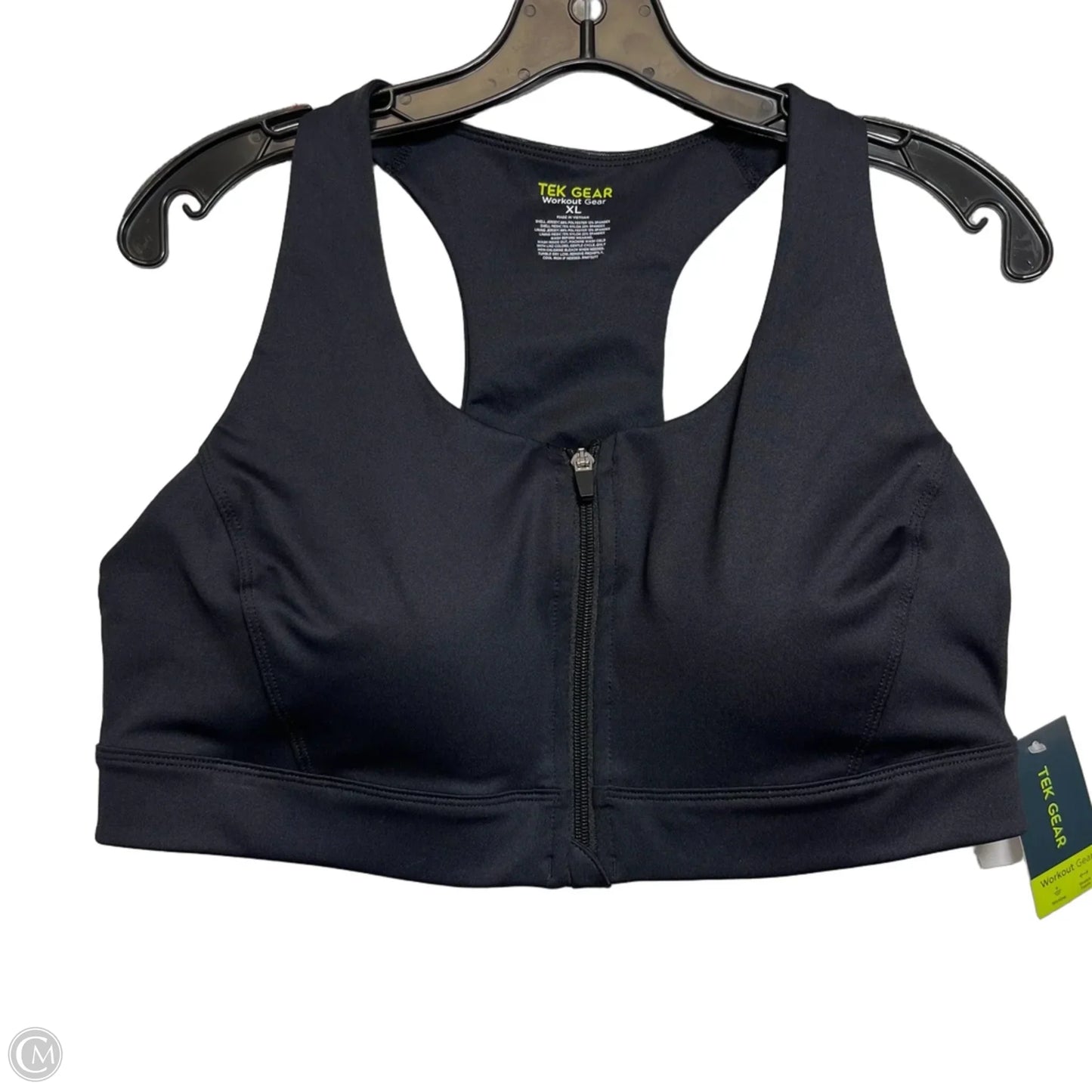 Athletic Bra By Tek Gear In Black, Size: Xl