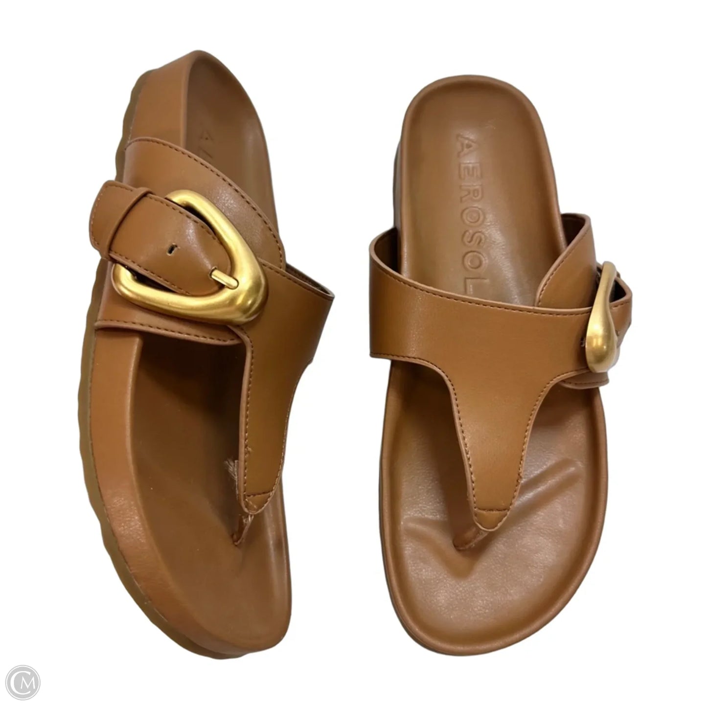 Sandals Flats By Aerosoles In Tan, Size: 9.5