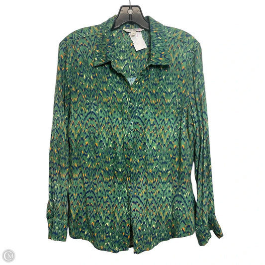 Top Long Sleeve By Liverpool In Green, Size: Xs