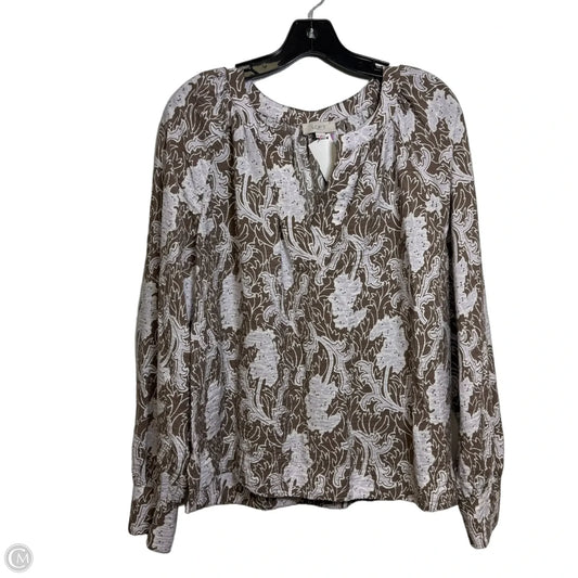 Top Long Sleeve By Loft In Multi-colored, Size: Xl