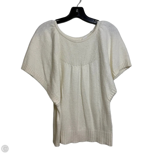 Sweater Short Sleeve By Anthropologie In Ivory, Size: S
