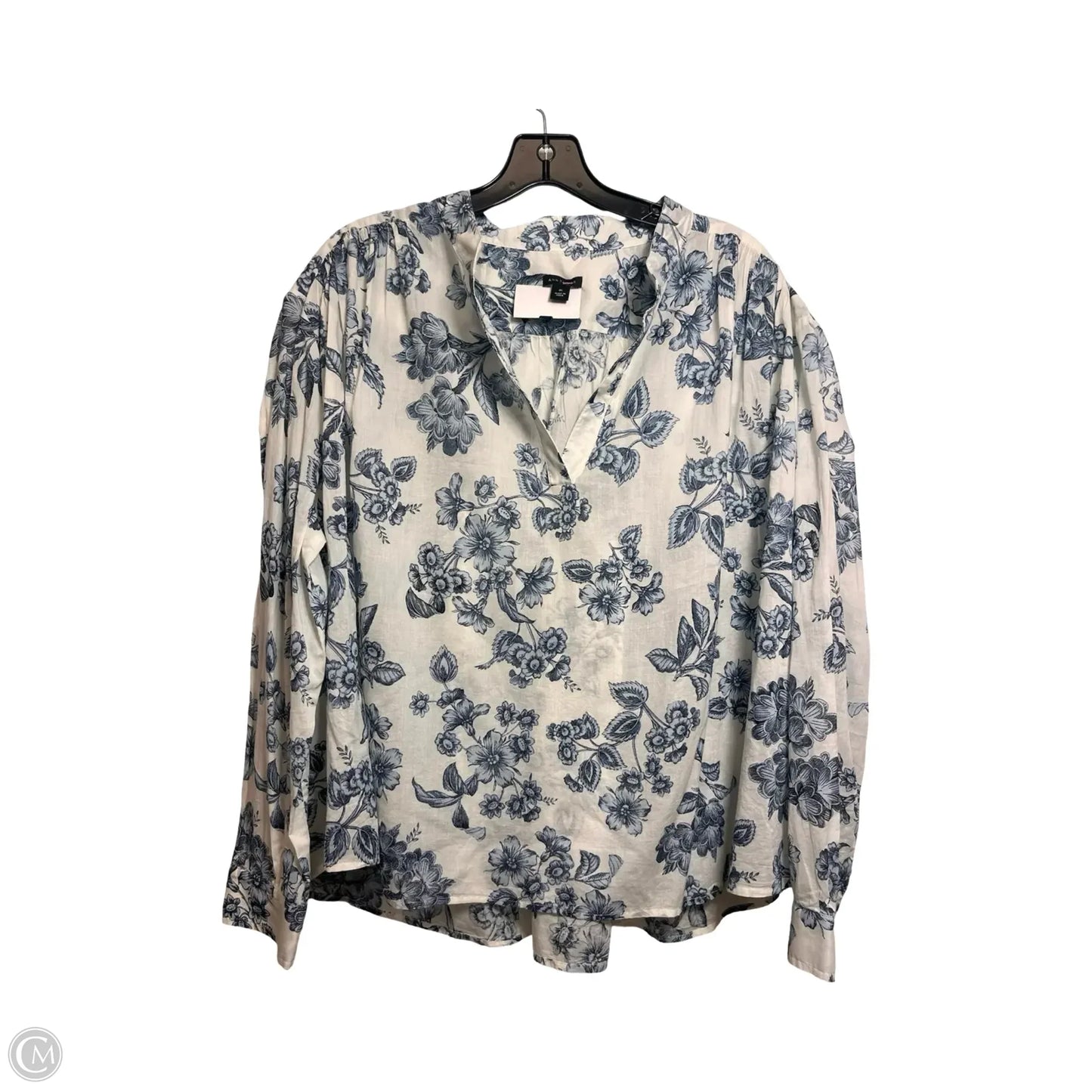 Top Long Sleeve By Ann Taylor In Floral Print, Size: Xl