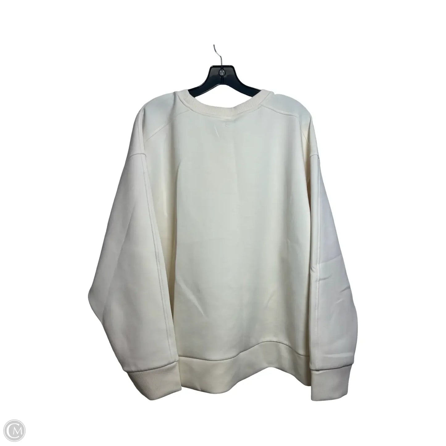 Sweatshirt Crewneck By Calia In Ivory, Size: 2x