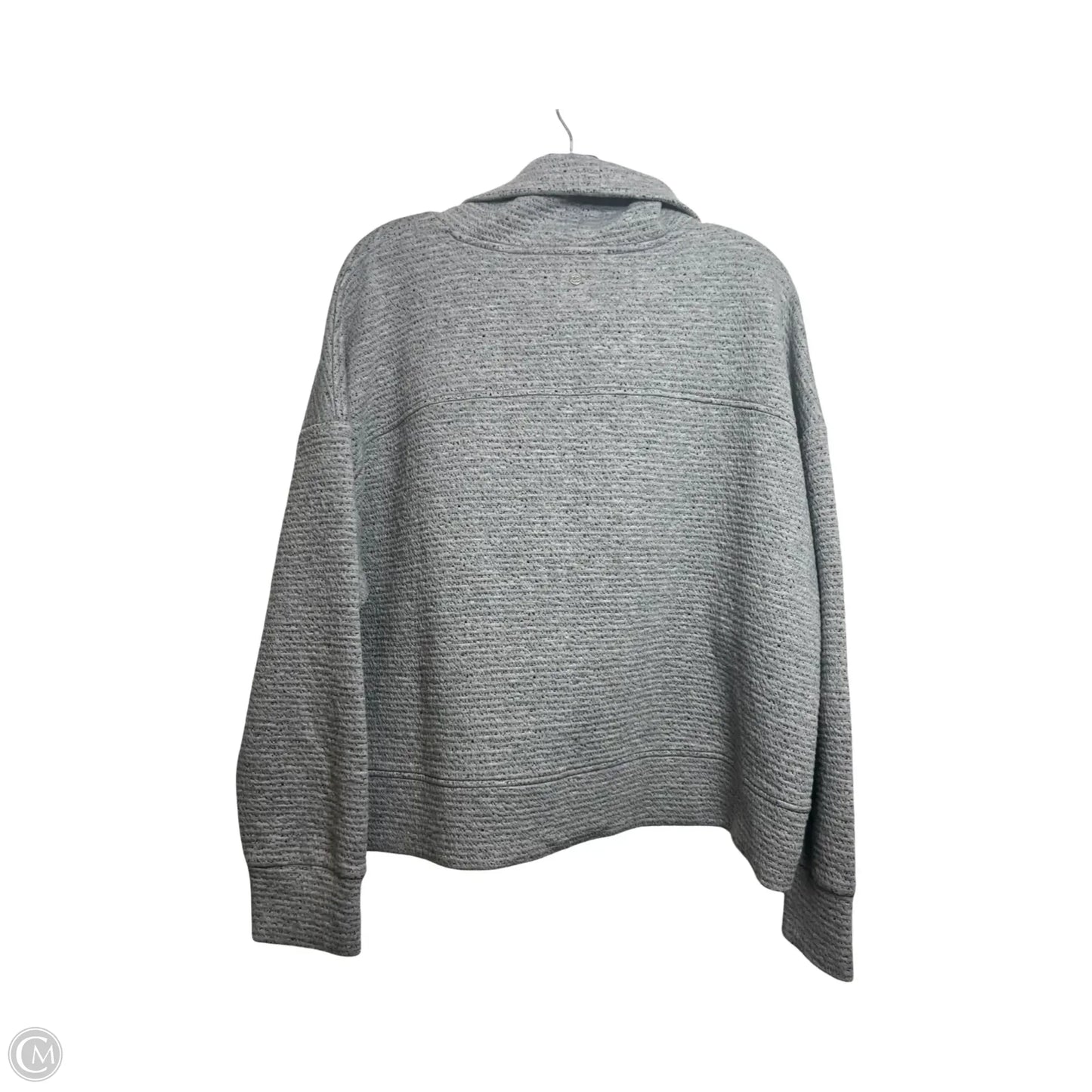 Athletic Top Long Sleeve Collar By Calia In Grey, Size: 1x