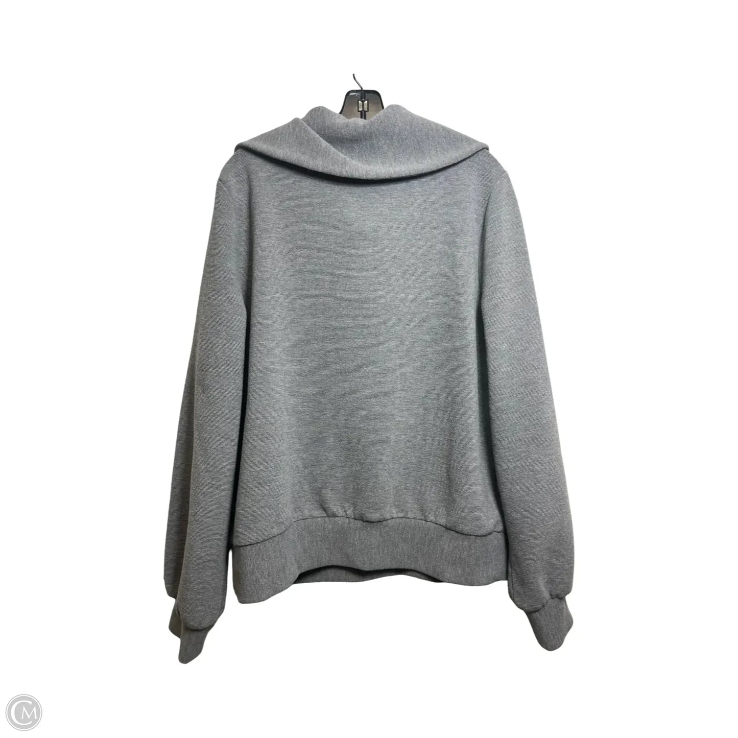 Athletic Top Long Sleeve Collar By Calia In Grey, Size: L