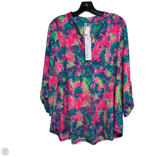 Top Long Sleeve By Dear Scarlett In Pink, Size: L