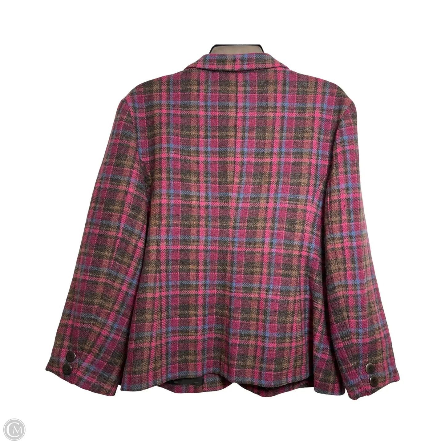 Blazer By Garnet Hill In Plaid Pattern, Size: 18