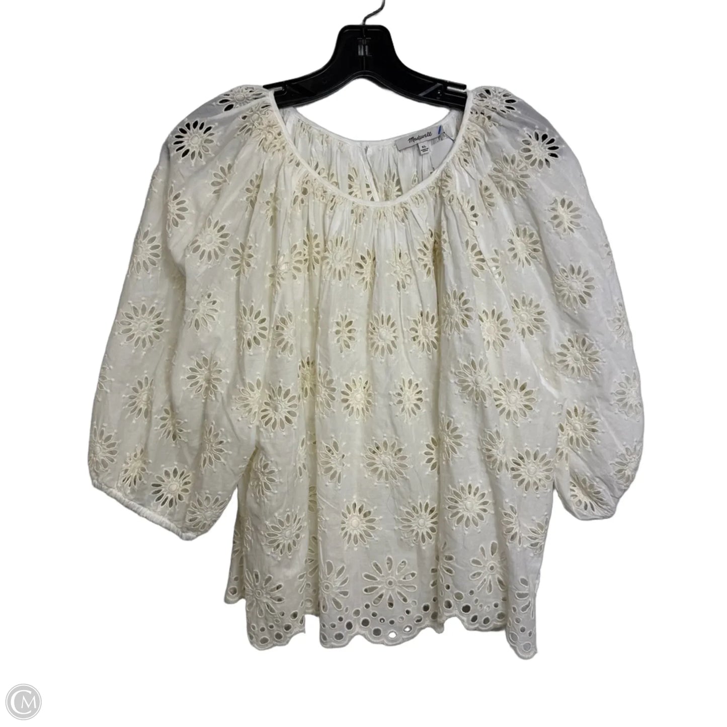 Top Short Sleeve By Madewell In White, Size: Xl