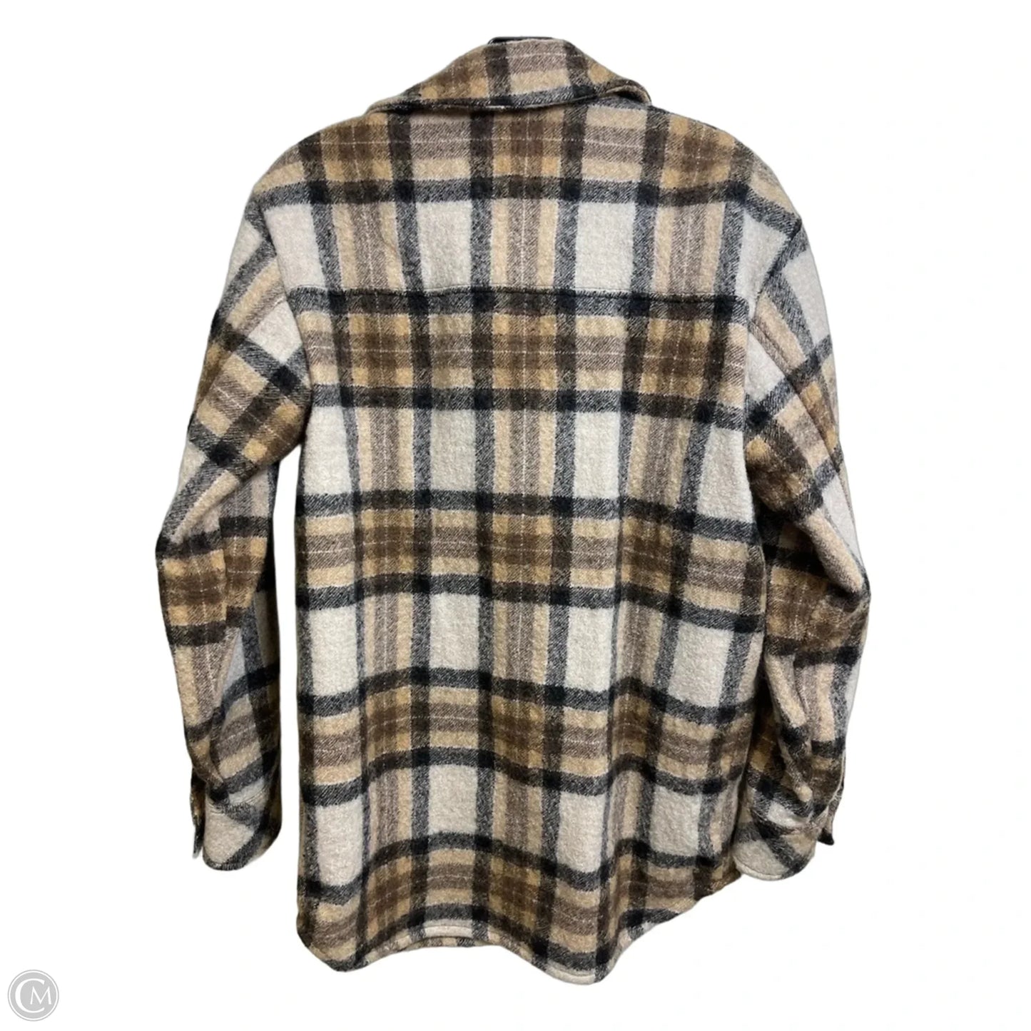 Jacket Designer By Ayr In Plaid Pattern, Size: Xs
