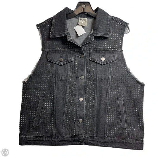 Vest Other By Vocal In Black Denim, Size: Xl