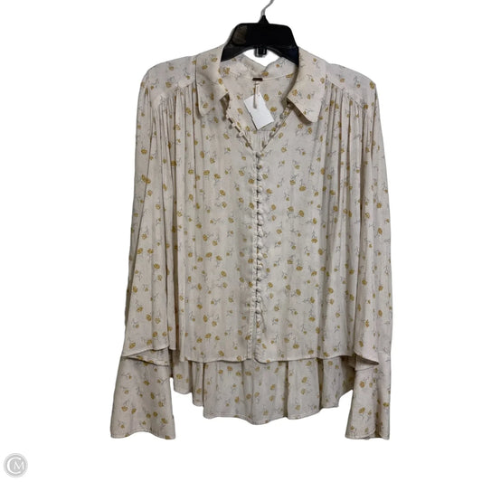 Top Long Sleeve By Free People In Ivory, Size: S