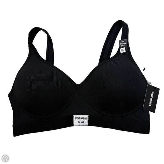 Athletic Bra By Steve Madden In Black, Size: L