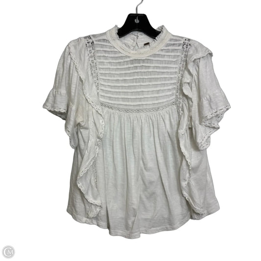 Top Short Sleeve By Free People In White, Size: S