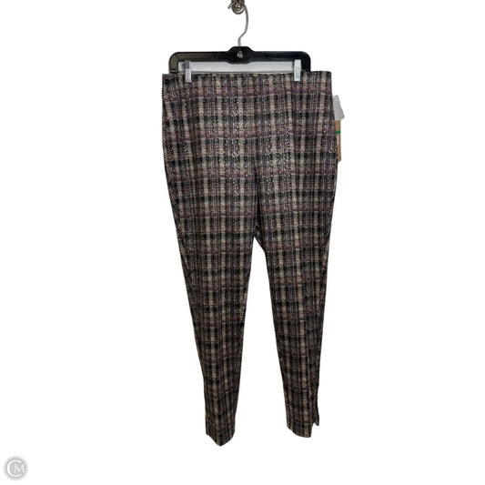 Pants Leggings By Hope & Harlow In Plaid Pattern, Size: L