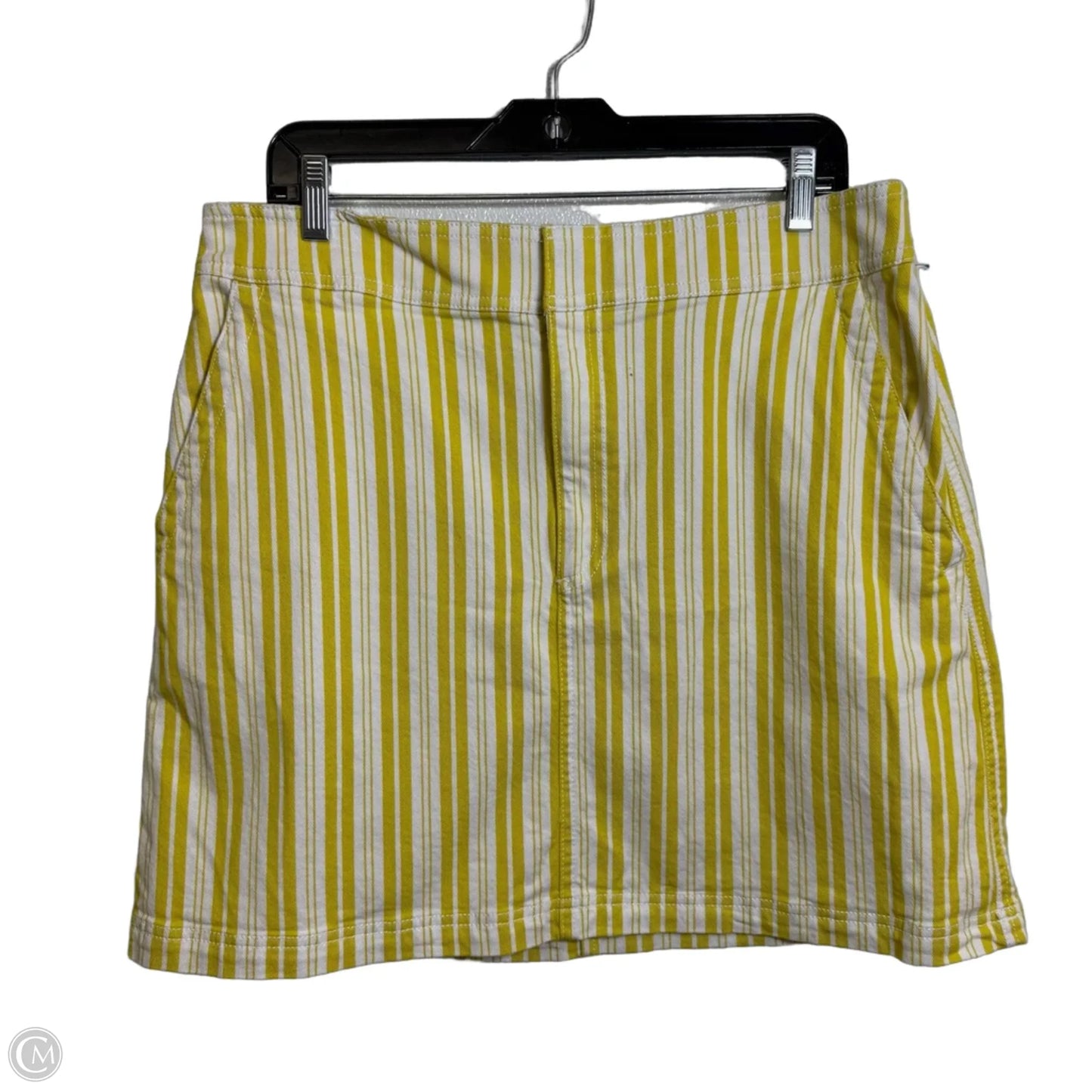 Skirt Mini & Short By Loft In Striped Pattern, Size: 12