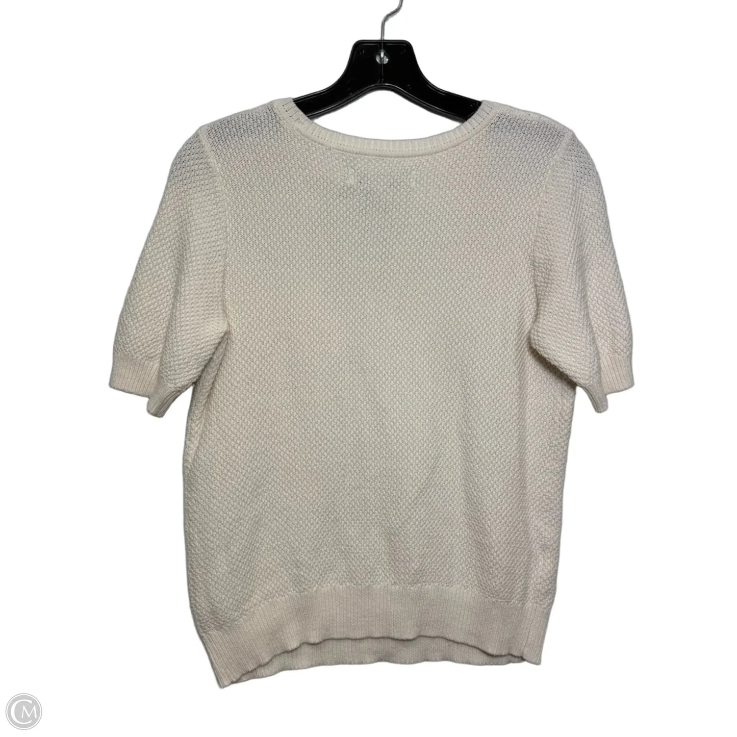 Top Short Sleeve By Loft In Cream, Size: S