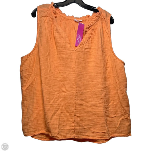 Top Sleeveless By Gap In Orange, Size: Xxl