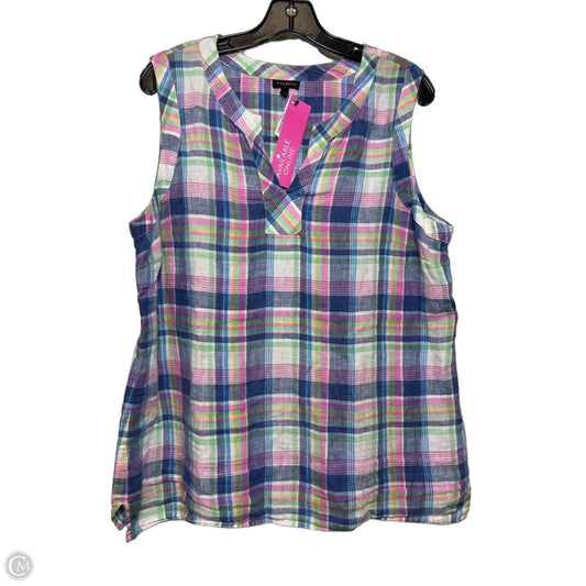 Top Sleeveless Basic By Talbots In Blue, Size: L