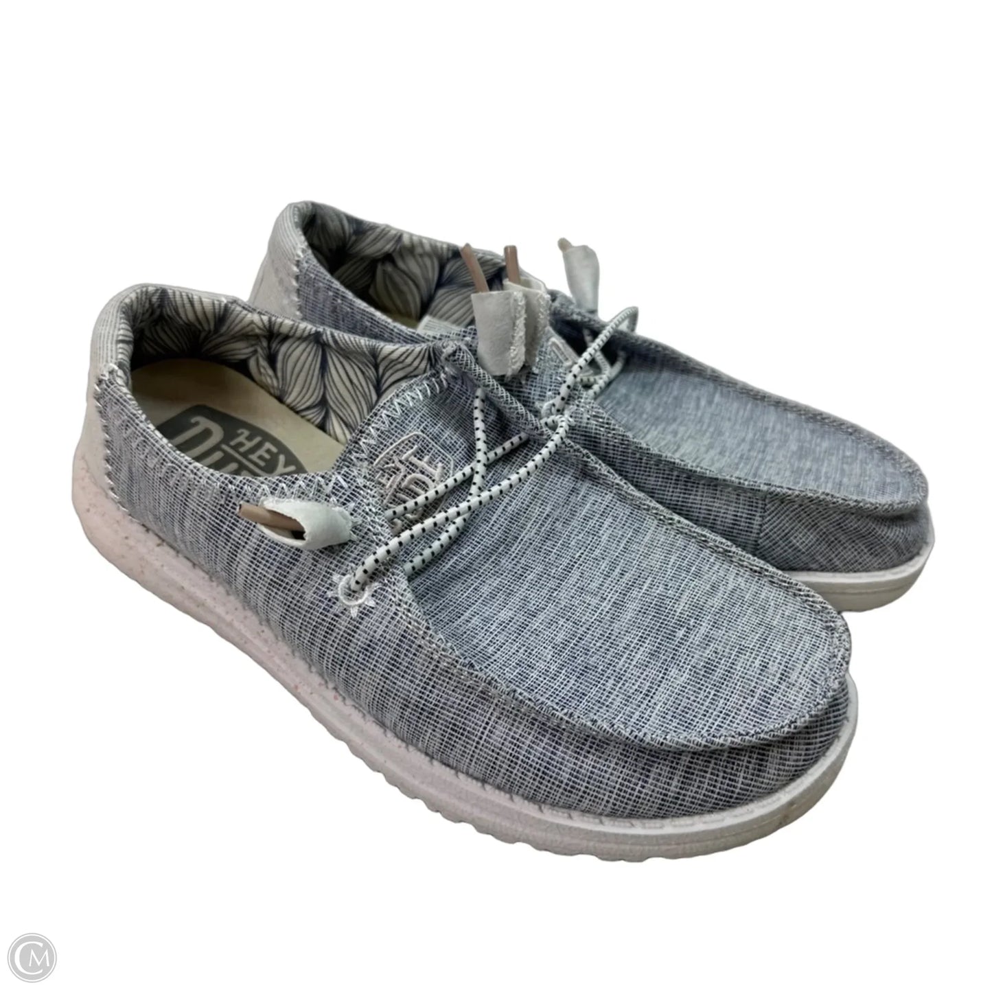Shoes Flats By Hey Dude In Grey, Size: 6