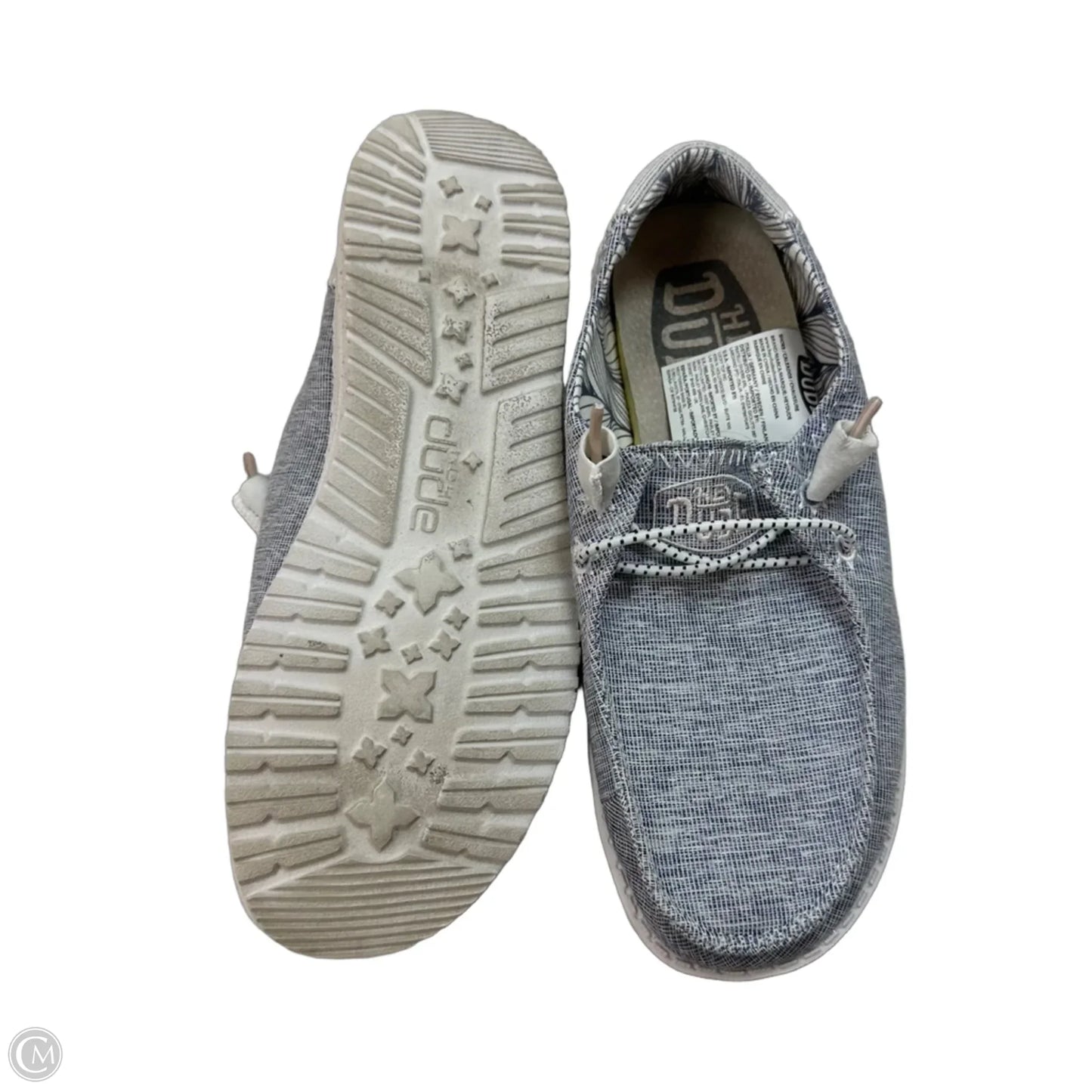 Shoes Flats By Hey Dude In Grey, Size: 6