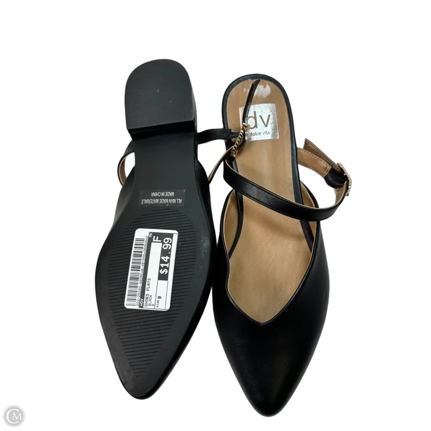 Shoes Flats By Dv In Black, Size: 9