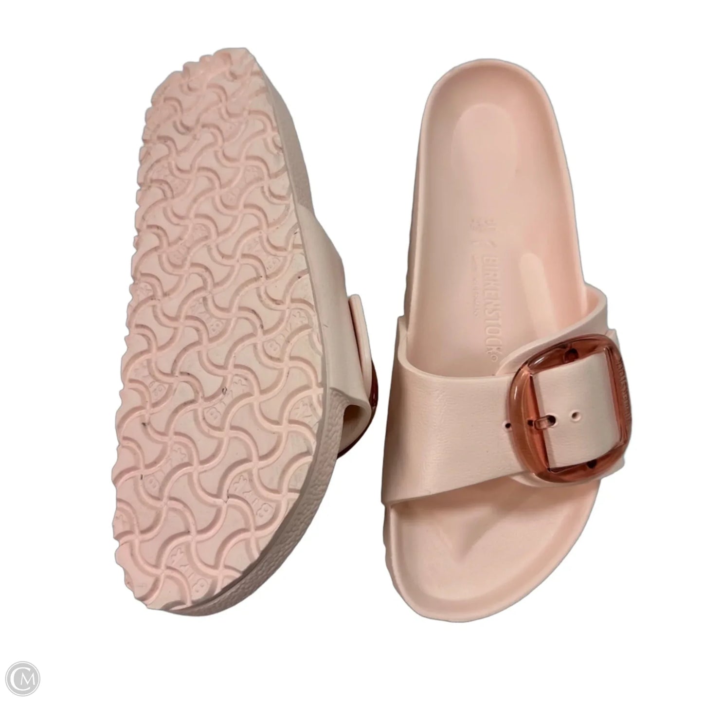 Big buckle Sandals Flats By Birkenstock In Pink, Size: 9