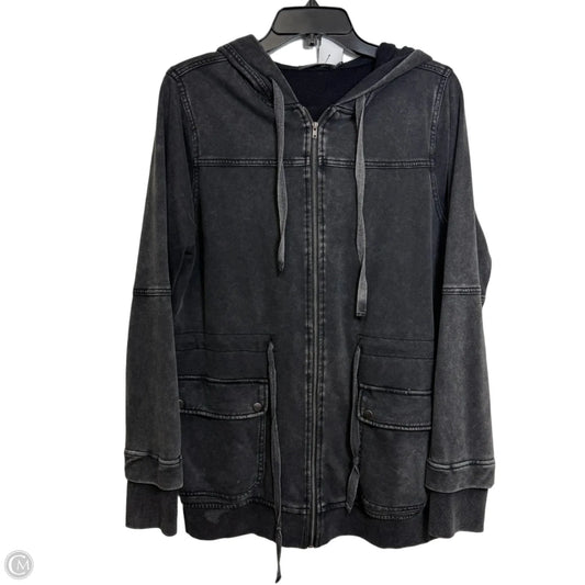 Sweatshirt Hoodie By Doe & Rae In Black, Size: M