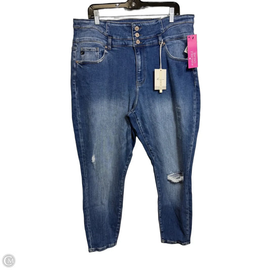 Jeans Straight By Kancan In Blue Denim, Size: 20
