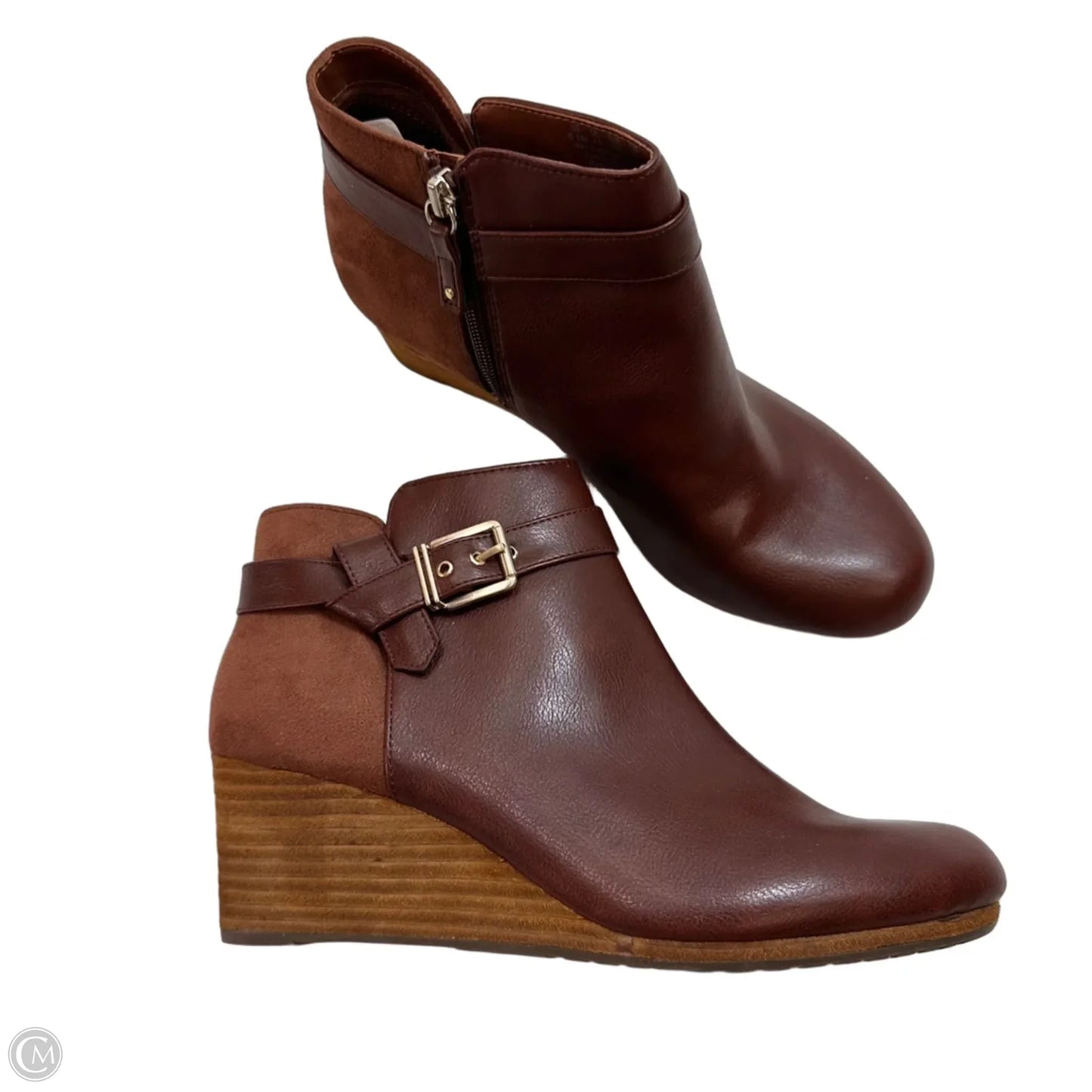 Boots Ankle Heels By Dr Scholls In Brown, Size: 9.5