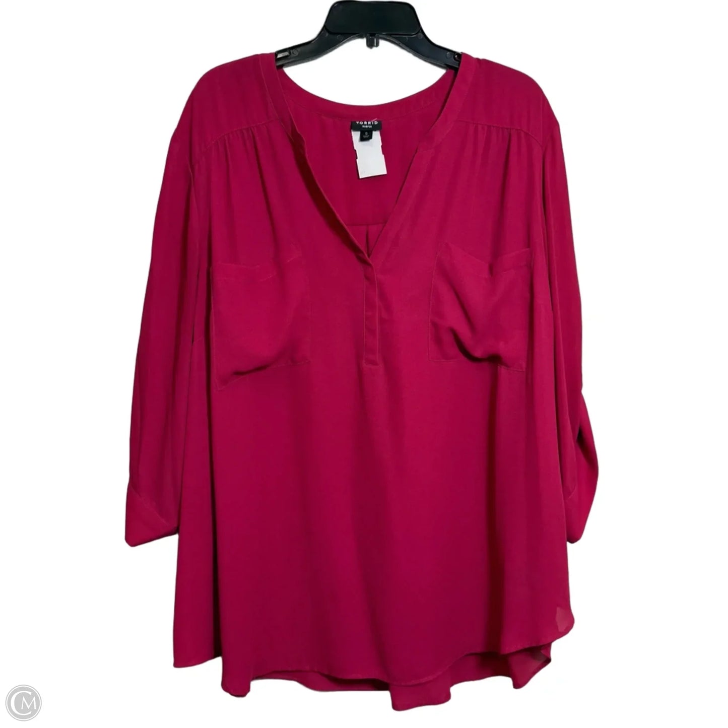 Top 3/4 Sleeve By Torrid In Pink, Size: 5