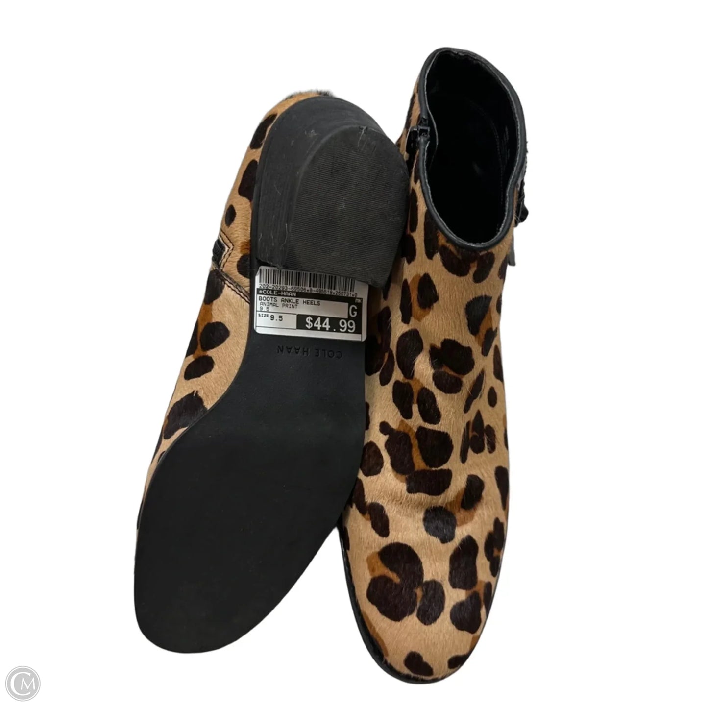 Boots Ankle Heels By Cole-haan In Animal Print, Size: 9.5