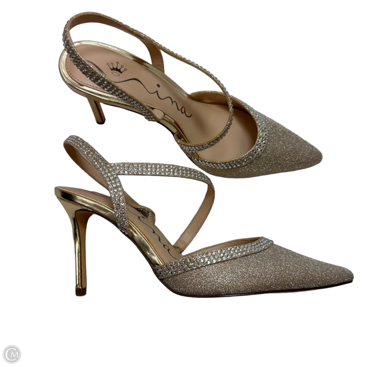 Shoes Heels Stiletto By Nina In Gold & Silver, Size: 10