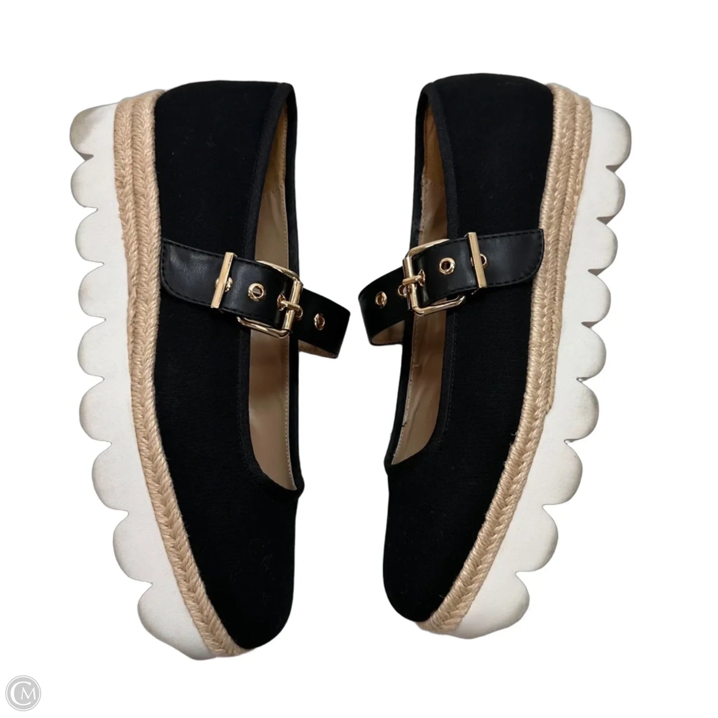 Shoes Flats By Clothes Mentor In Black, Size: 9.5