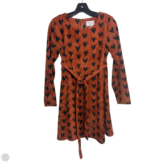 Dress Casual Midi By Compania Fantastica In Black & Brown, Size: Xs