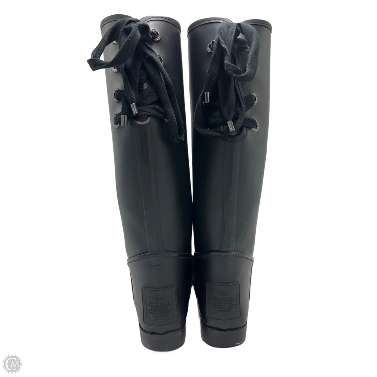 Coach Tristee Designer Rainboot In Black, Size: 9